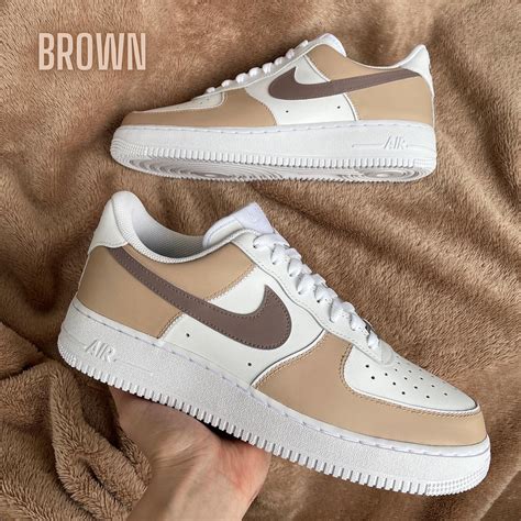 nike air force 1 beige brown|Nike Air Force ones brown.